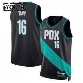 Maillot Enfant Portland Trail Blazers Yang Hansen 2025-26 Nike City Edition Noir Swingman